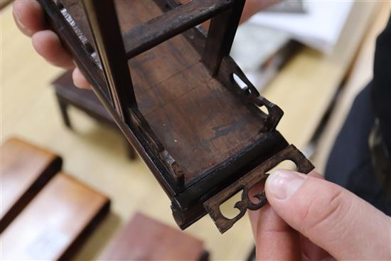 A group of Chinese and Japanese wood stands